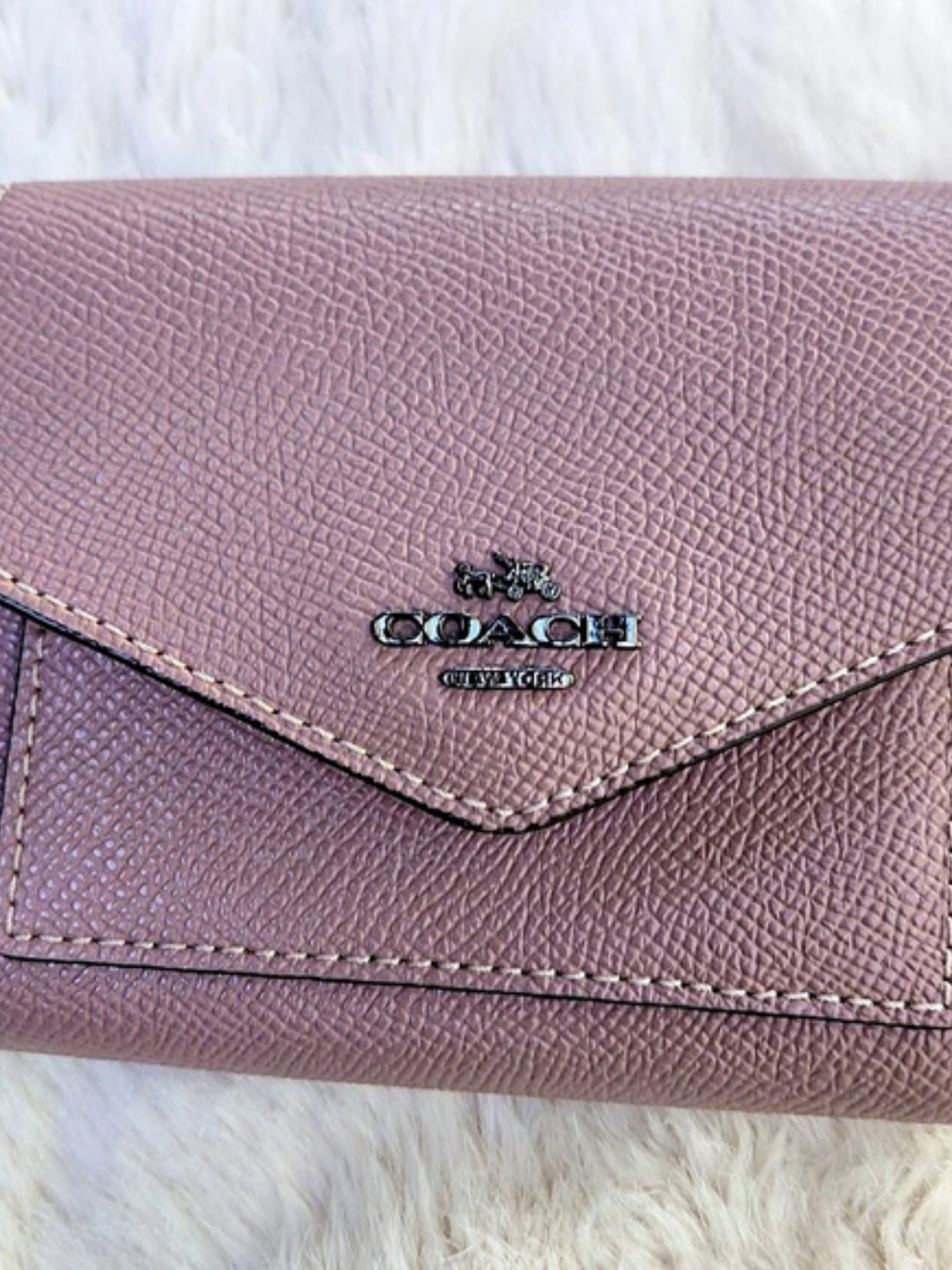 Coach Medium Corner Zip Wallet 6390 in Pink